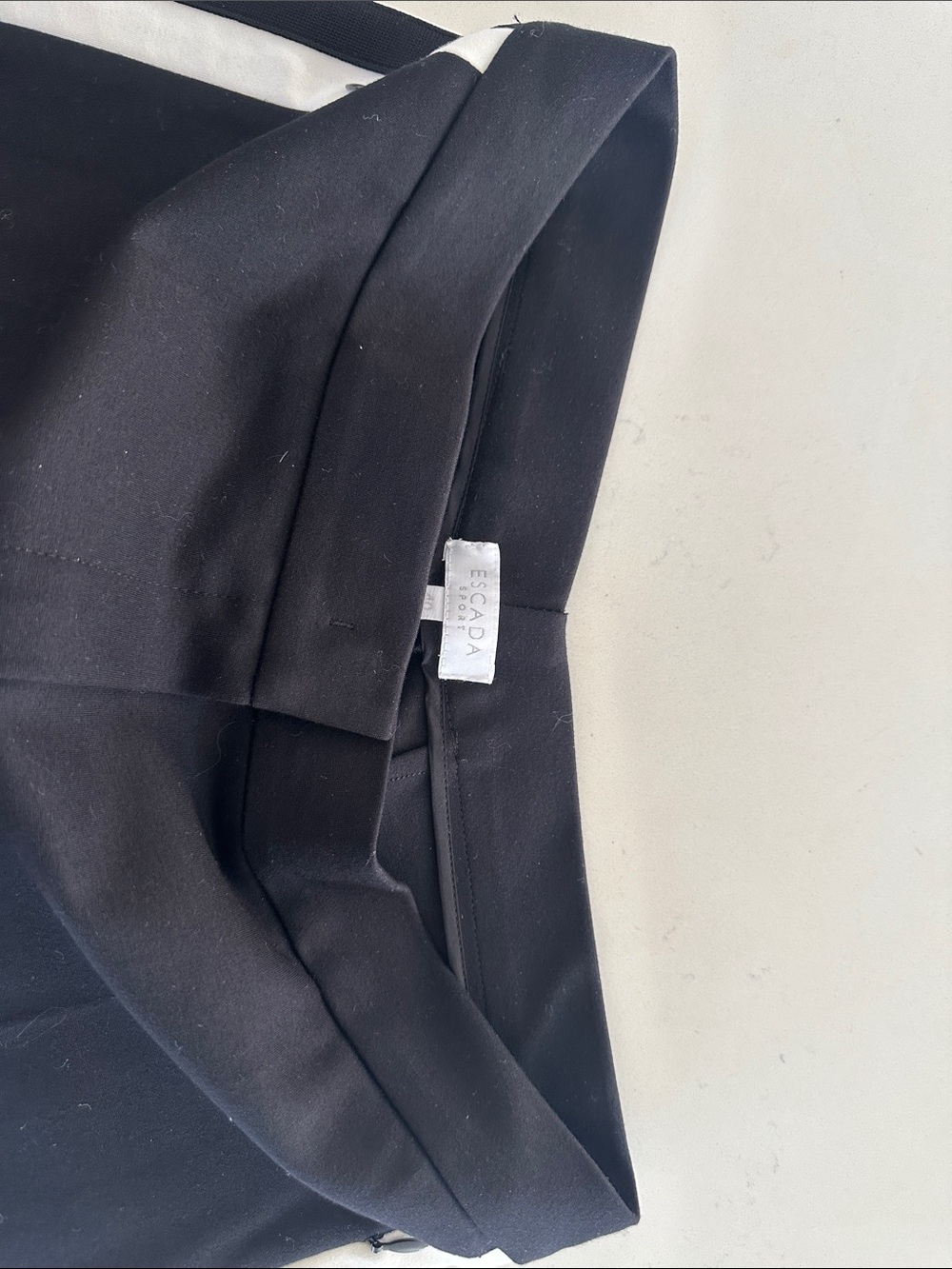 Escada Black Skirt with White Side Stripe